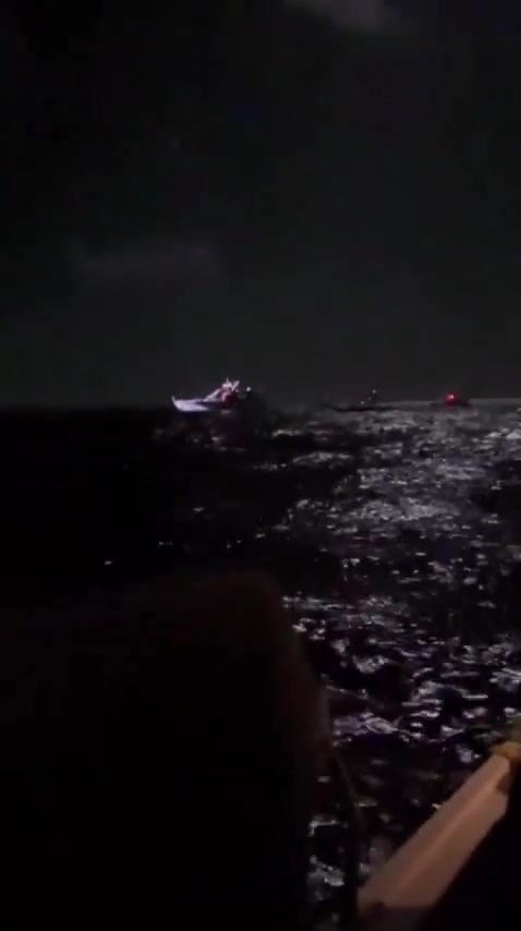 Footage of the Israeli army's seizure of the Steadfastness Flotilla heading to Gaza.