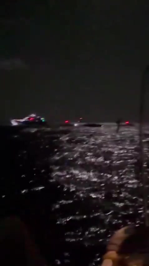 Footage of the Israeli army's seizure of the Steadfastness Flotilla heading to Gaza.