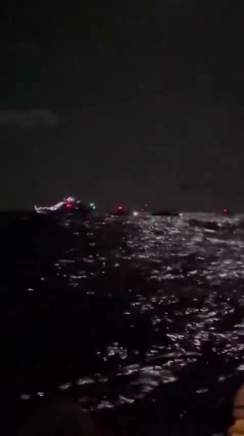 Footage of the Israeli army's seizure of the Steadfastness Flotilla heading to Gaza.