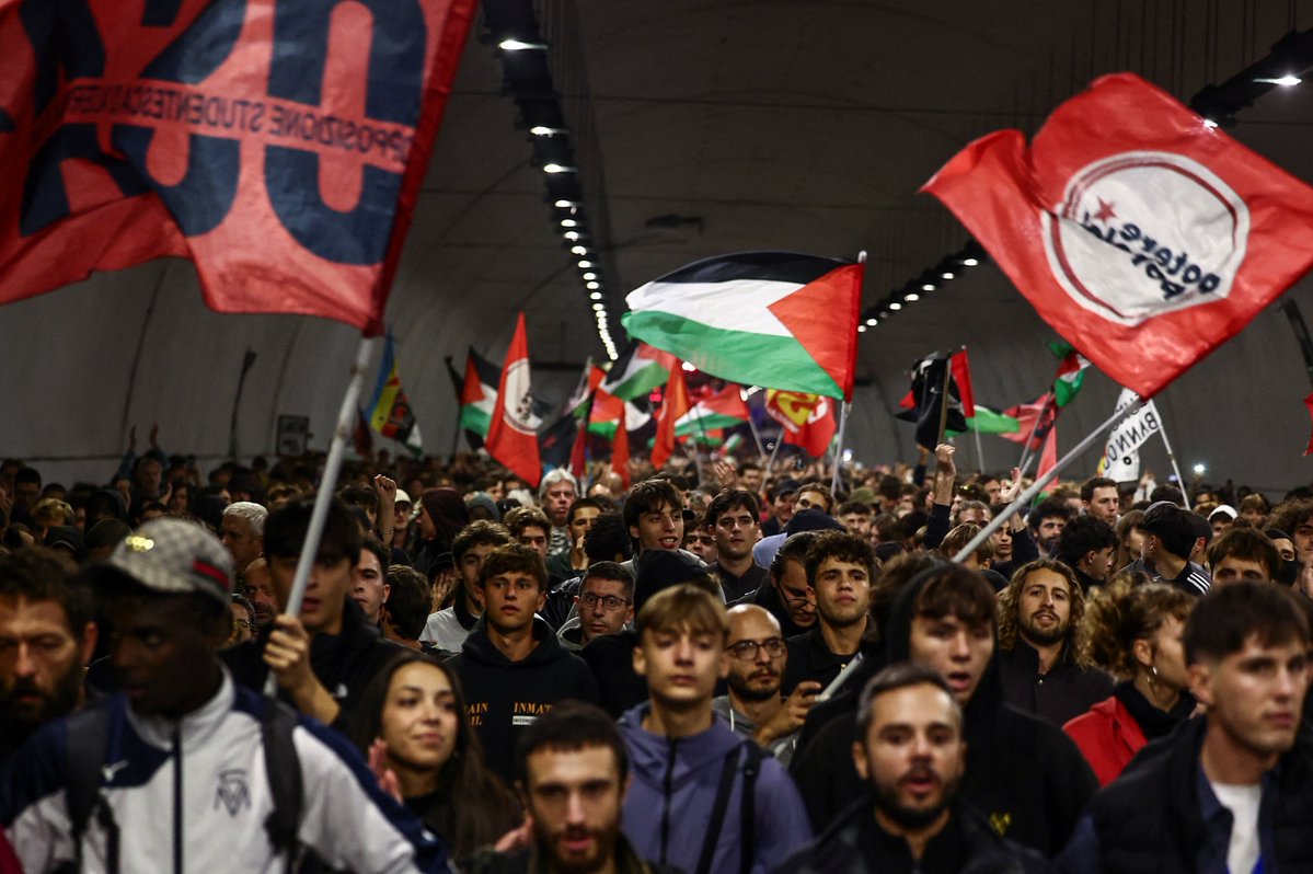 Italian unions have called a general strike for October 2 in solidarity with the flotilla. Protests sprang up in a number of cities late on October 1 after reports that the ships had been intercepted by military personnel