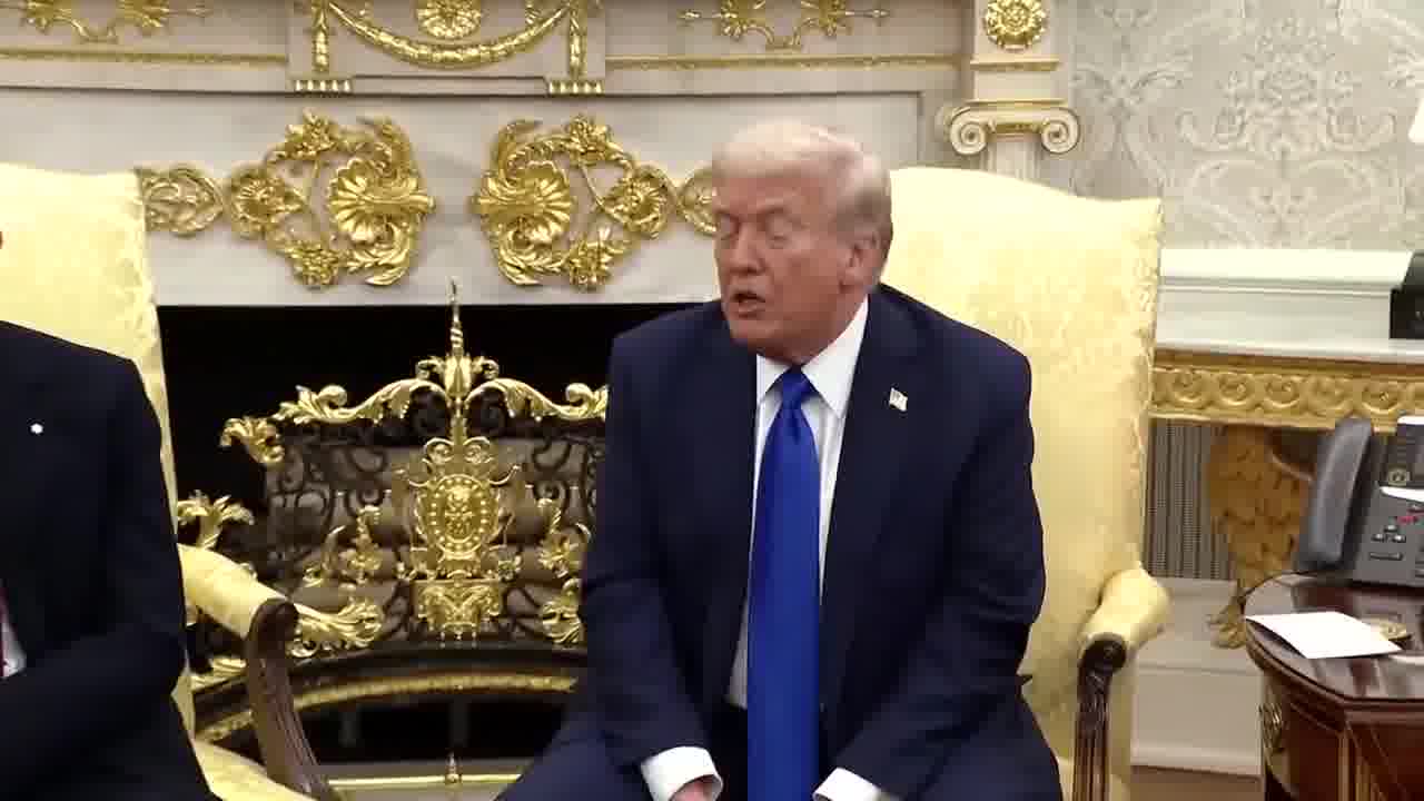 Question: What guarantees are you giving your Arab partners that Israel will not resume its offensive once the hostages are released? TRUMP: We have a lot of power and we're gonna do everything possible to make sure everybody adheres to the deal