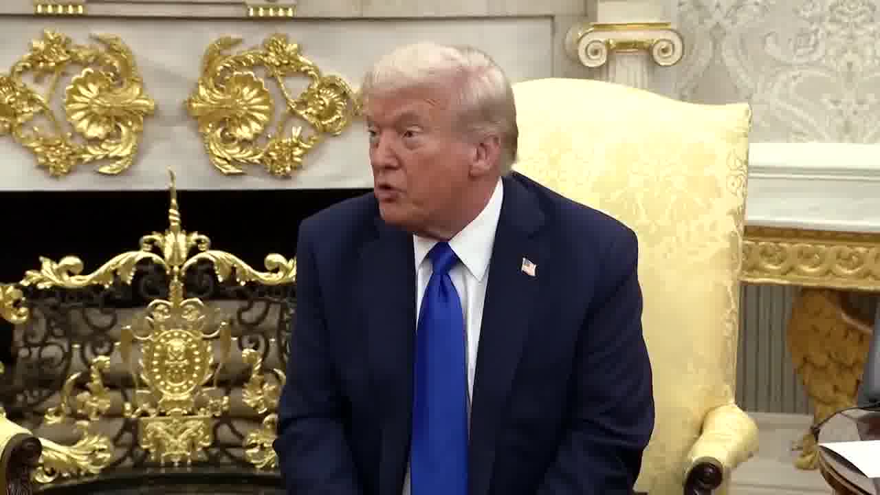 Question: What guarantees are you giving your Arab partners that Israel will not resume its offensive once the hostages are released? TRUMP: We have a lot of power and we're gonna do everything possible to make sure everybody adheres to the deal