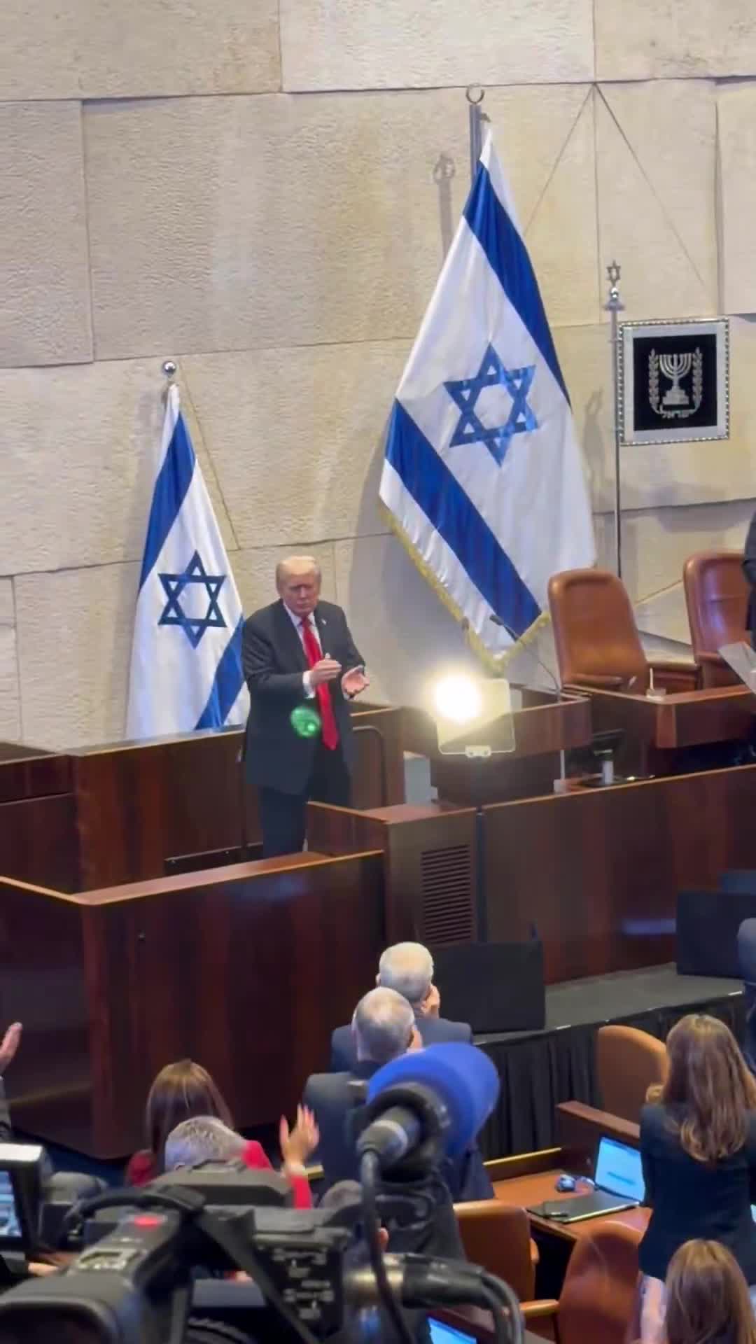 President Trump has concluded his historic speech to the Knesset and will be departing for Egypt soon