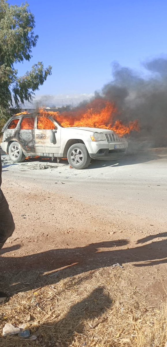 An Israeli drone raided a car in Sar'in, Bekaa.