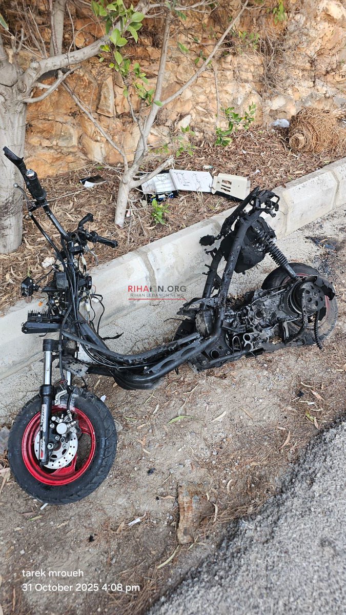 A correspondent for Lebanon Debate reported: Around 4 PM today, an Israeli drone carried out an airstrike with a guided missile, targeting a motorcycle in Tallet Shoukin - the Shaqif Club intersection on the Nabatieh-Shoukin road.
