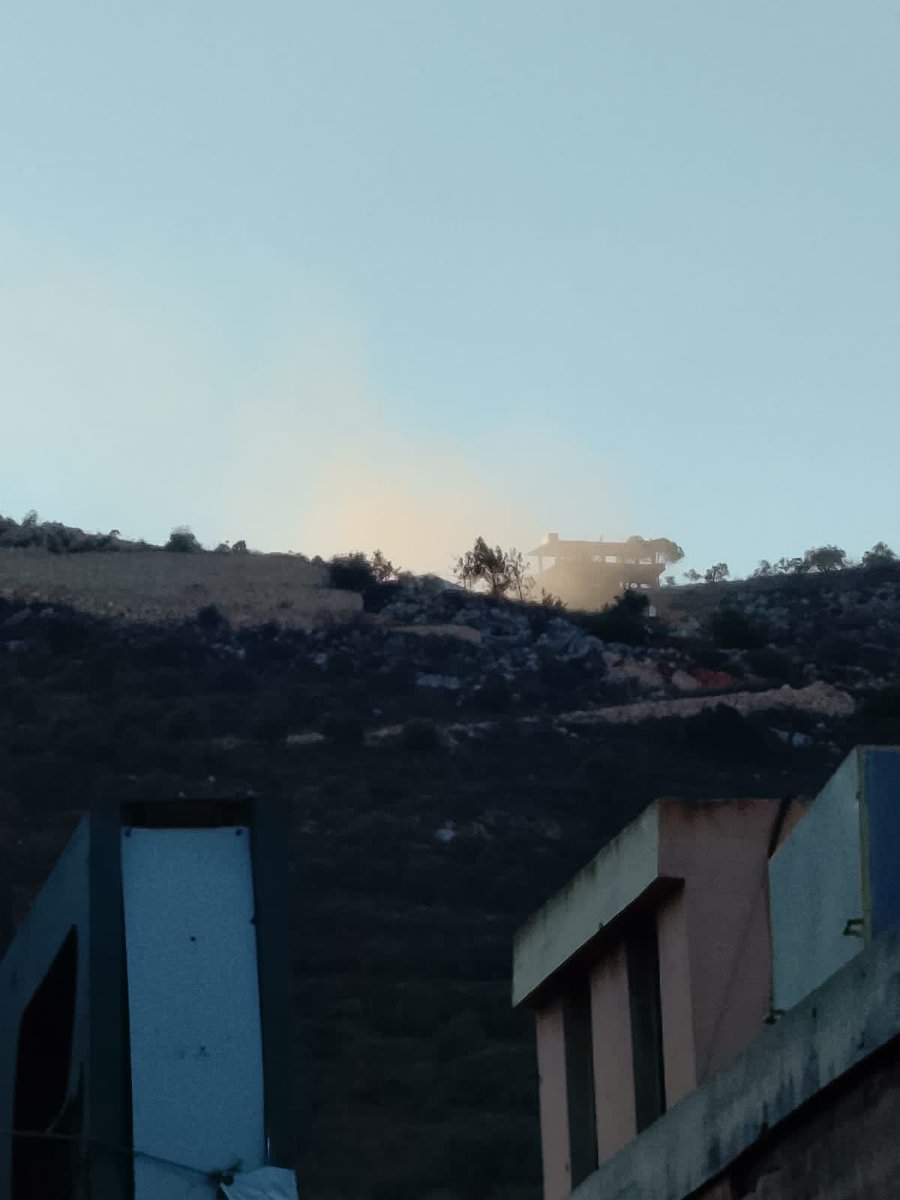 An Israeli drone strike targeted Sari Hill, located between the Al-Aziya and Al-Shakhroub areas in southern Lebanon.