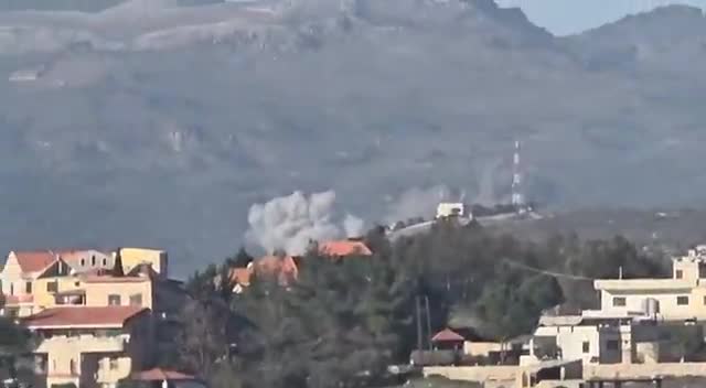 A series of air raids on the Qatrani Valley in southern Lebanon