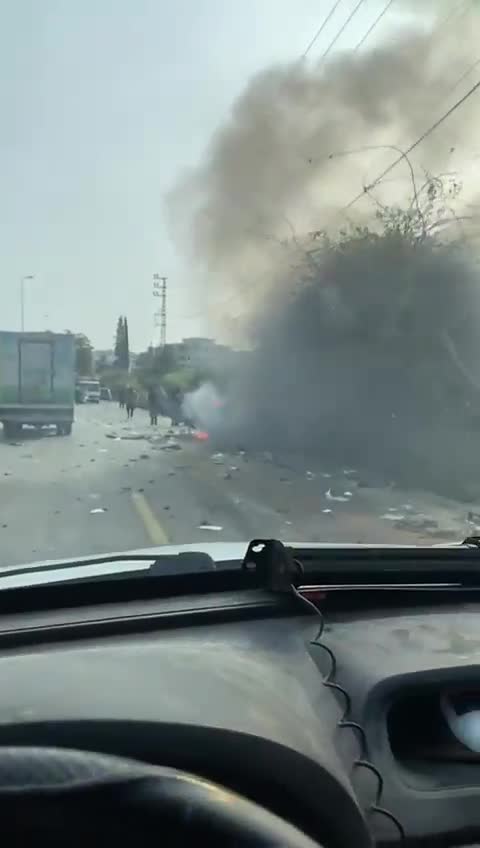 In a second airstrike in Lebanon today, the Israeli army says it targeted a Hezbollah operative in Burj al-Shemali, near the coastal city of Tyre, a short while ago