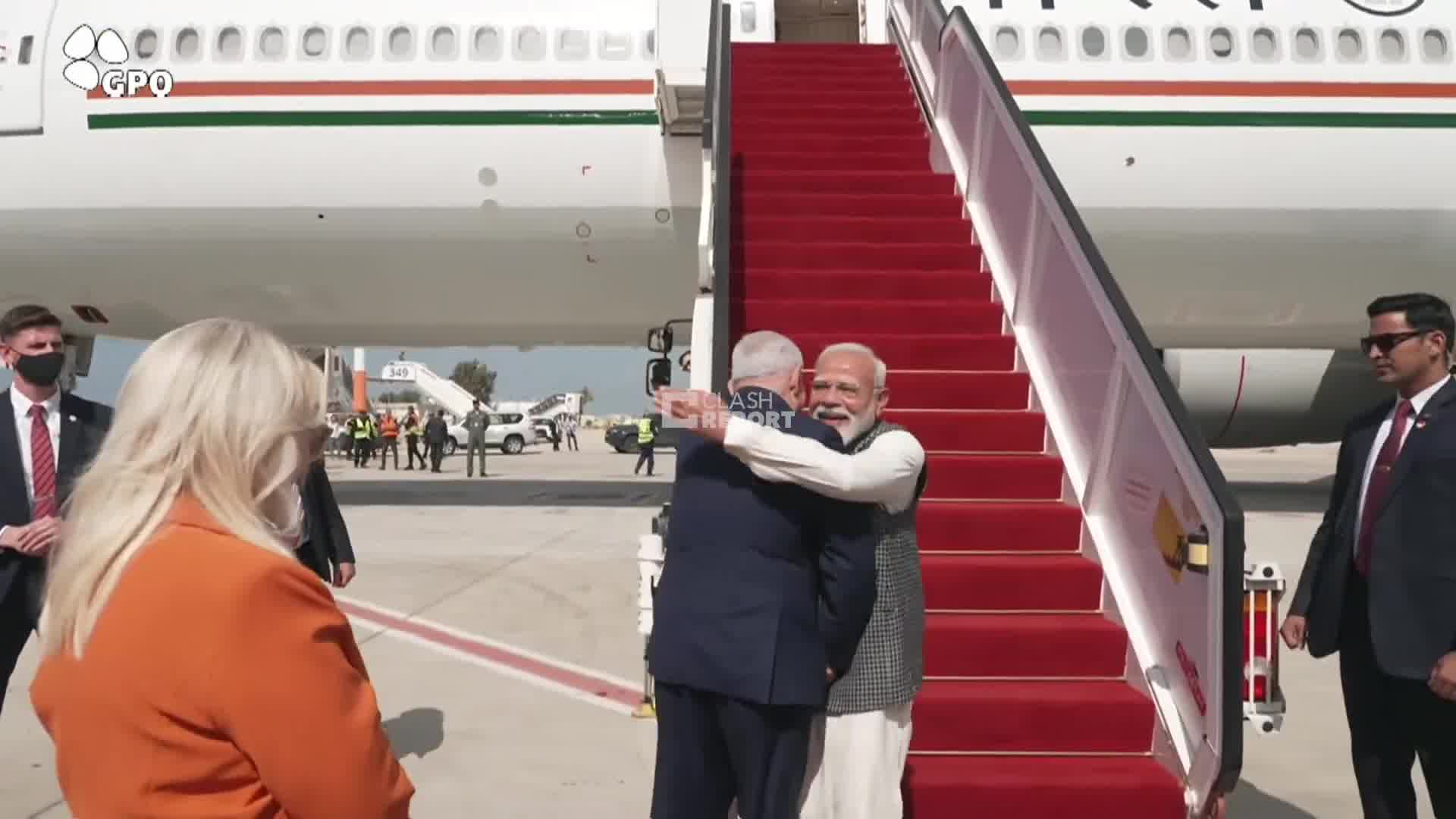Indian Prime Minister Narendra Modi has arrived in Israel, where he was personally welcomed by Netanyahu