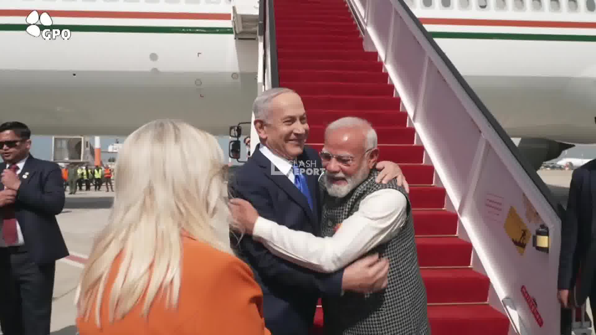 Indian Prime Minister Narendra Modi has arrived in Israel, where he was personally welcomed by Netanyahu
