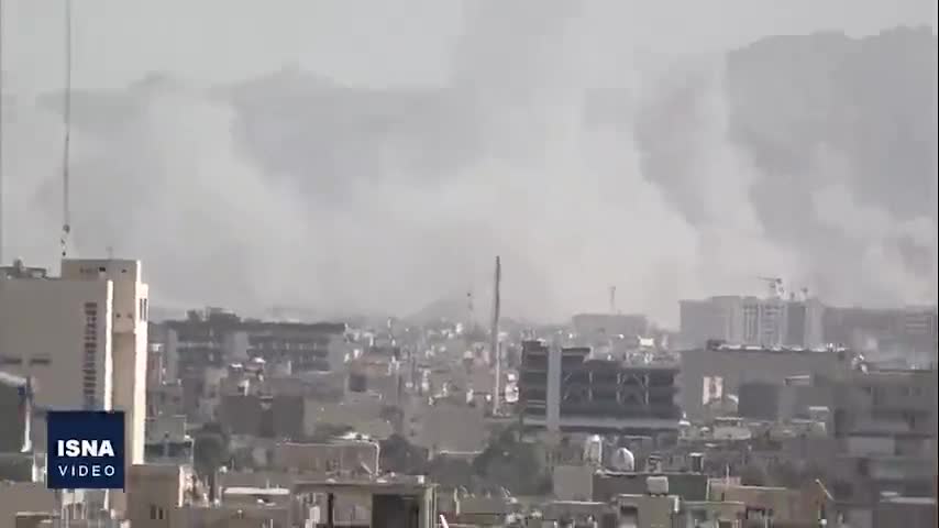 Images of US and Israeli airstrikes on areas east of Tehran