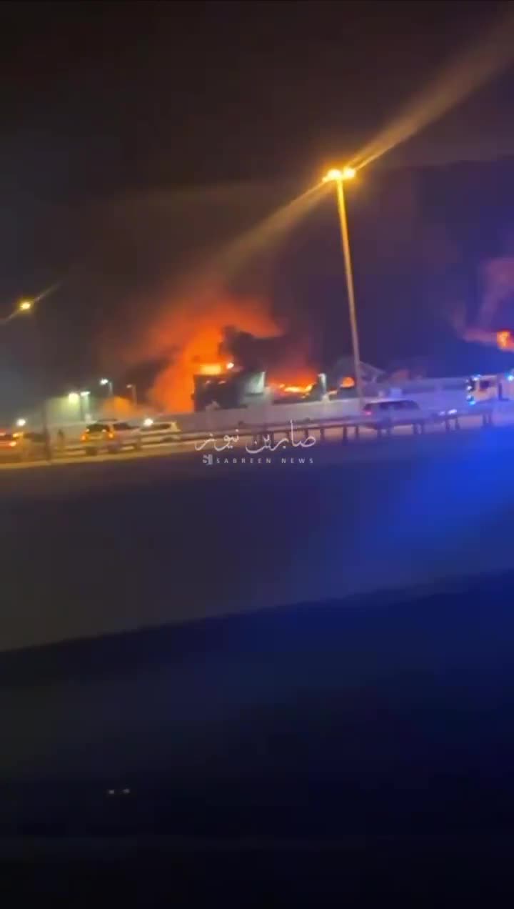 Iran has attacked a U.S. Navy facility near Salman Port in Bahrain, which is now on fire
