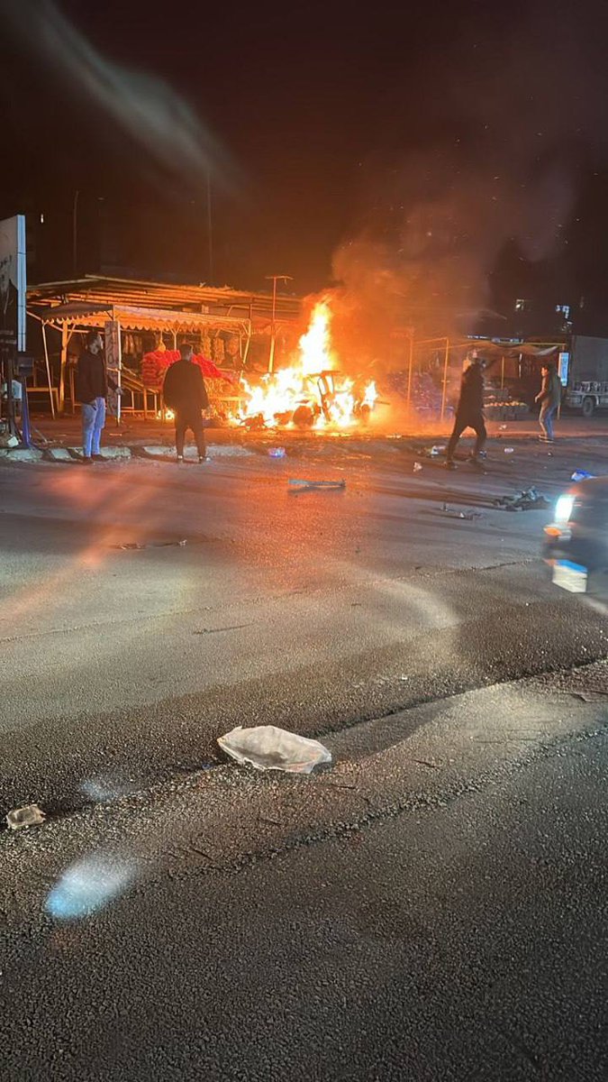 Reports from Lebanon that the Israeli military targeted a vehicle between the towns of Tul and Harouf in southern Lebanon