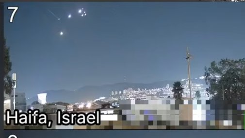 Interceptions above Haifa