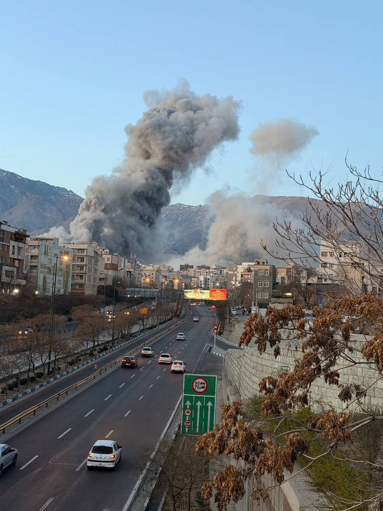 US/Israeli airstrike this morning in Tehran, targeting an Iranian site in the government and military-heavy District 4