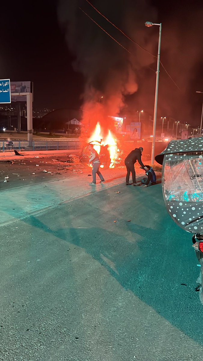 Targeting a car on the Rahbani highway