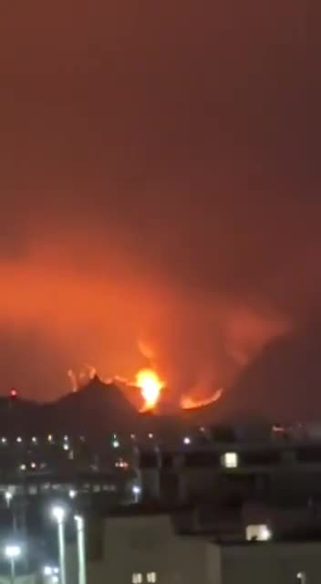 Several airstrikes on missile site in southwest of Yazd. Yazd Province, Iran (Video: @vahid)