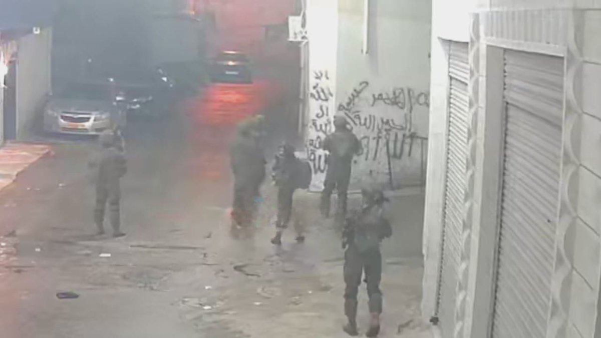 Images of Israeli security forces operation in the city of Qalqilya, amid a campaign of raids on residents' homes.
