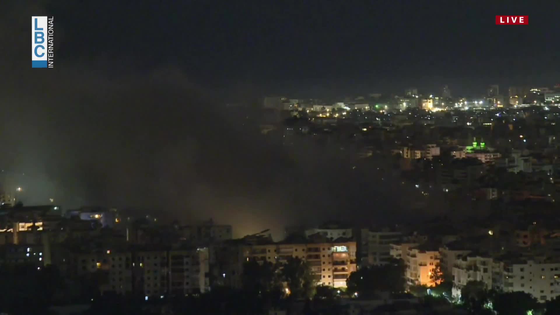 Initial footage from the Israeli strikes in the Dahiyeh suburb of Beirut tonight