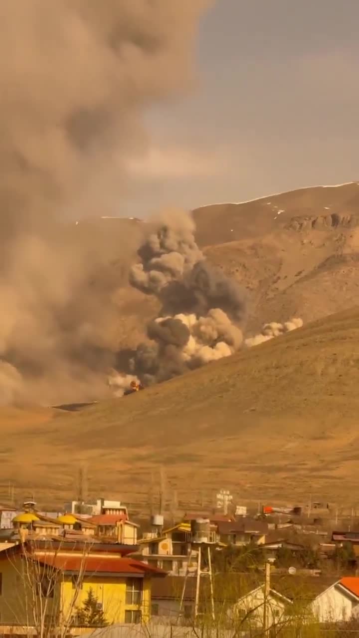 Multiple strikes target the Heydar Karrar base and missile site in Absard. A man says: I've only ever seen this in Call of Duty.