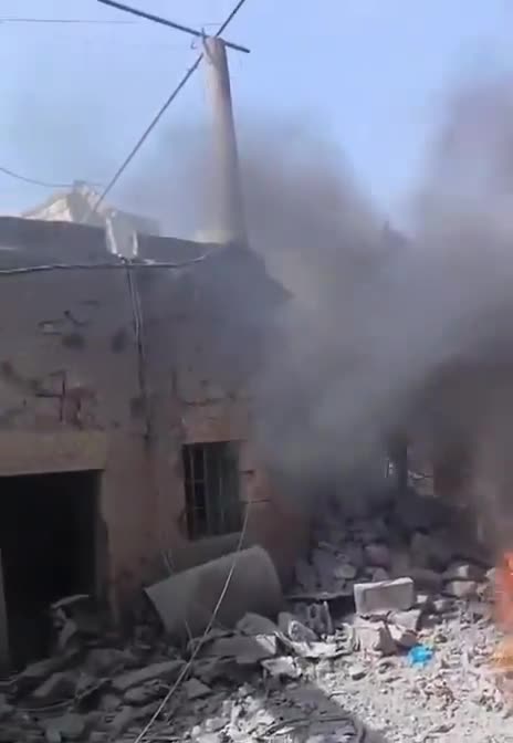 The effects of the raid on the town of Al-Duwayr