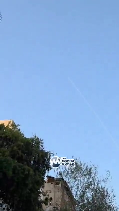 Interceptions are currently underway over central Israel following rockets launched from Lebanon by Hezbollah