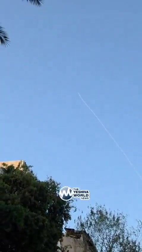 Interceptions are currently underway over central Israel following rockets launched from Lebanon by Hezbollah