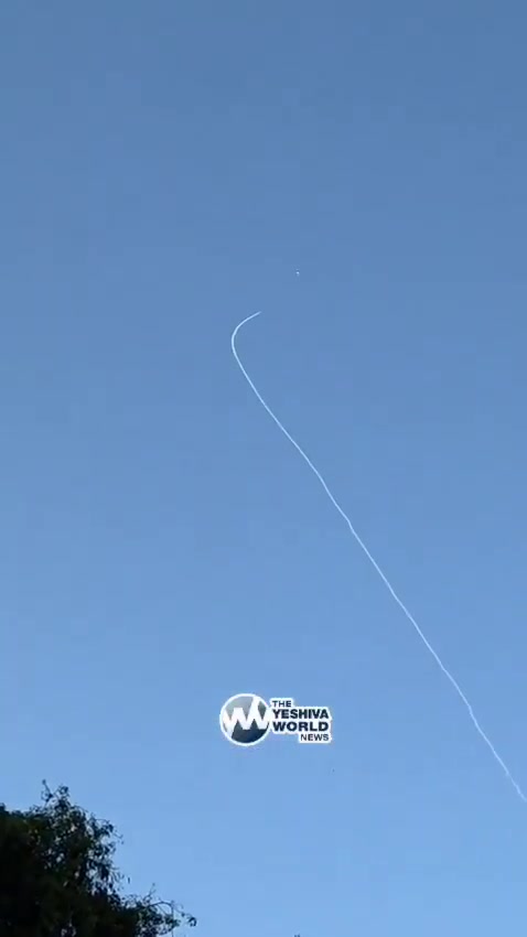 Interceptions are currently underway over central Israel following rockets launched from Lebanon by Hezbollah