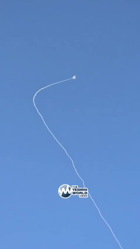 Interceptions are currently underway over central Israel following rockets launched from Lebanon by Hezbollah