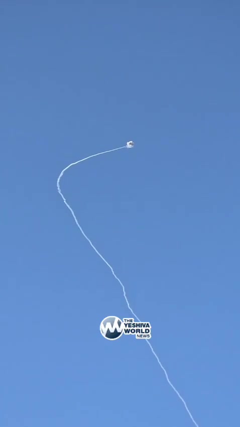 Interceptions are currently underway over central Israel following rockets launched from Lebanon by Hezbollah