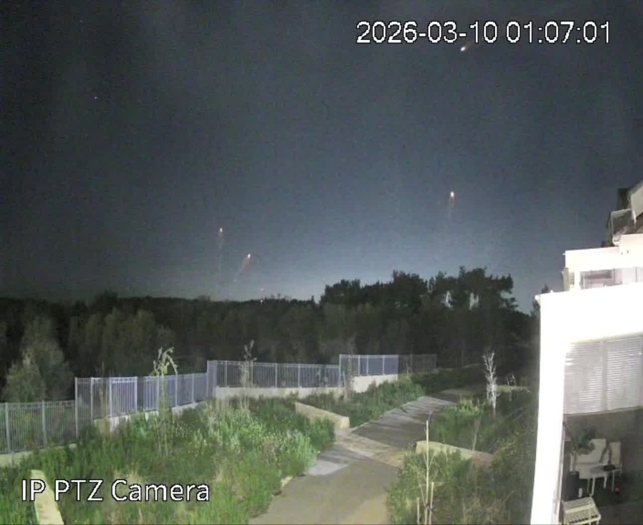 Interceptions in the skies over Haifa from the last barrage towards the northern region