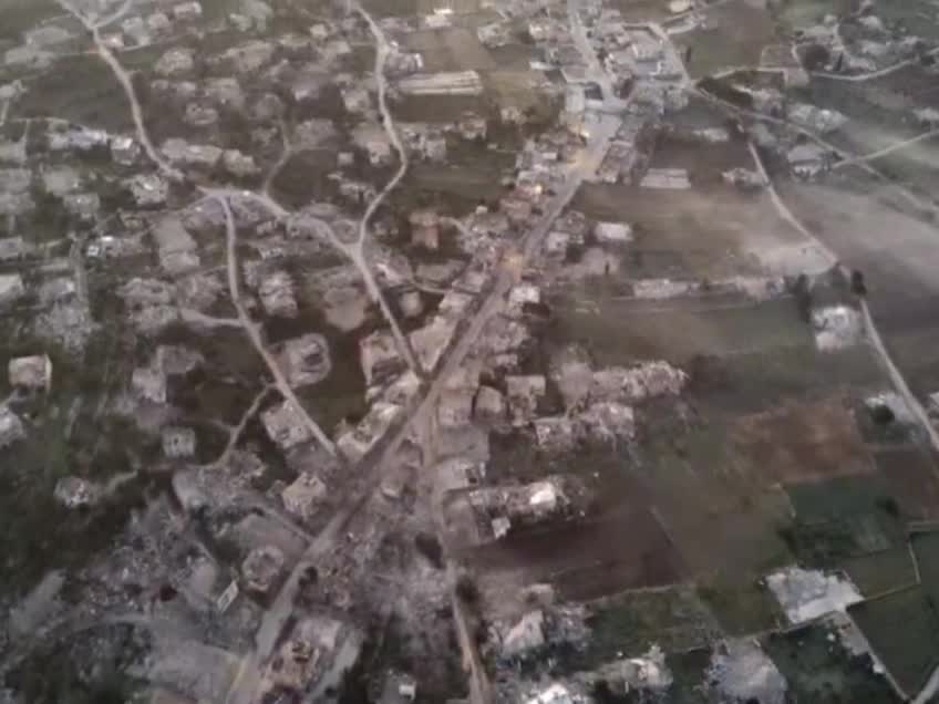 Documentation: Battalion 46 carries out a demolition operation targeting buildings in the town of Aita al-Shaab in southern Lebanon.
