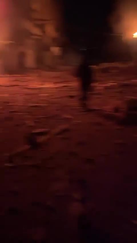 Scenes from the Israeli raid on Beirut's southern suburbs a short while ago