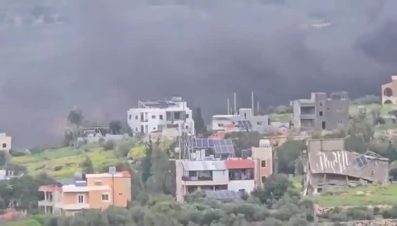 Scenes from the clashes between Hezbollah and Israeli forces in Naqoura