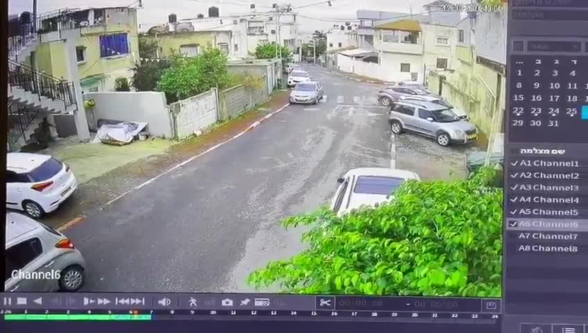 Footage shows the moment one of several cluster munitions struck Kafr Qasim during Iran's ballistic missile attack on central Israel this morning