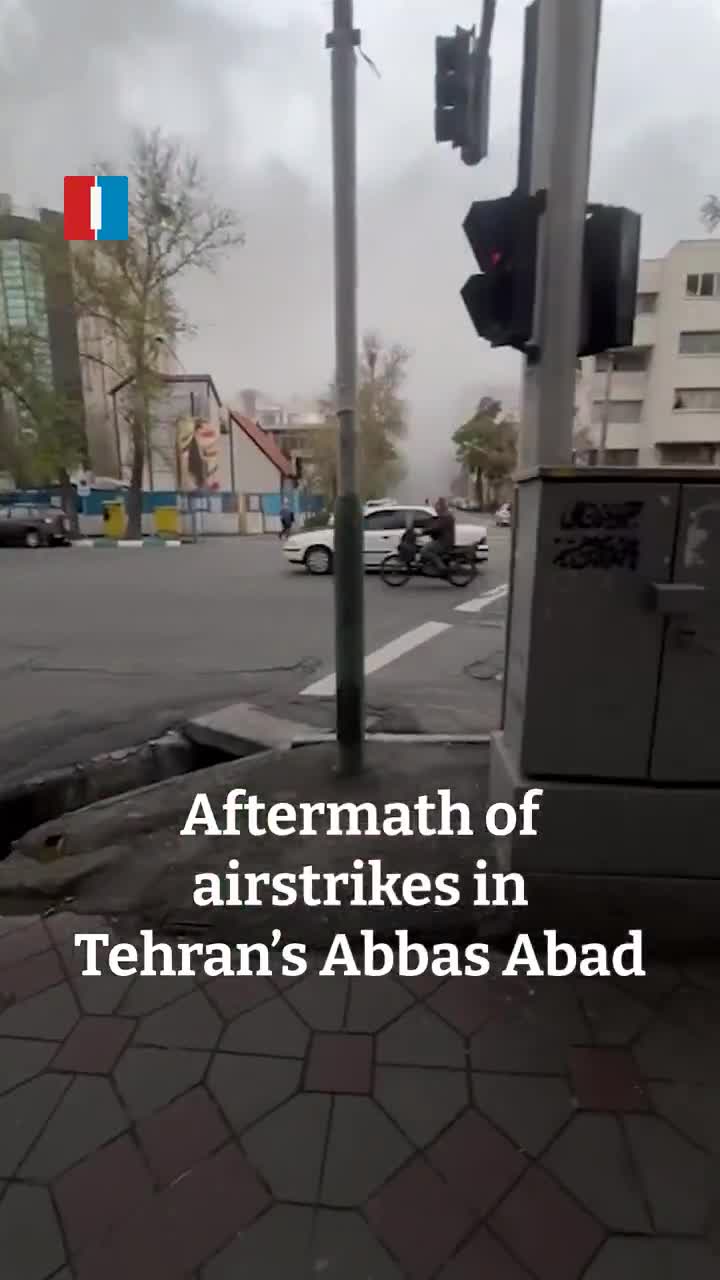 A video sent to Iran International shows the aftermath of explosions from airstrikes in Tehran’s Abbas Abad area on Saturday