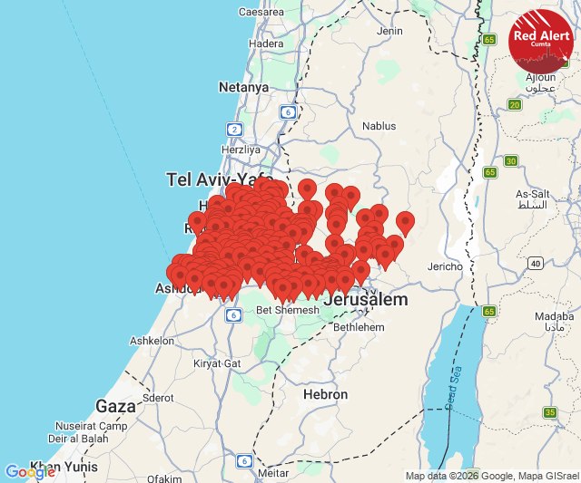Sirens in central Israel