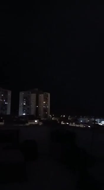 What may be a missile interceptor explodes near a building in Eilat, Israel due to a drone infiltration, likely from Yemen