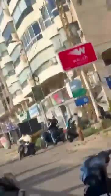 Israeli airstrike on the threatened building in Beirut’s southern suburb - Bir Hassan