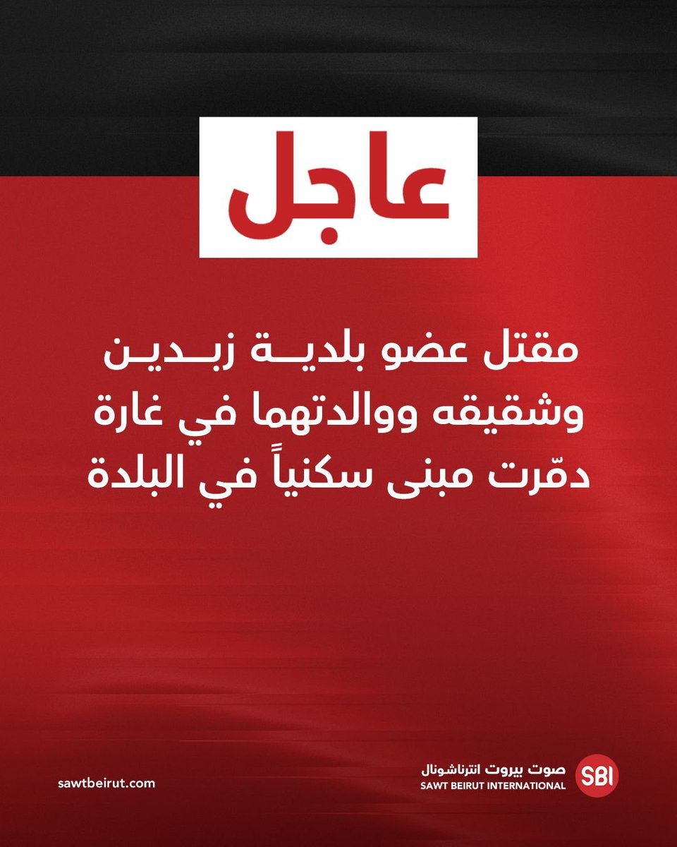 A member of the Zabdin municipal council, his brother, and their mother were killed in an airstrike that destroyed a residential building in the town.
