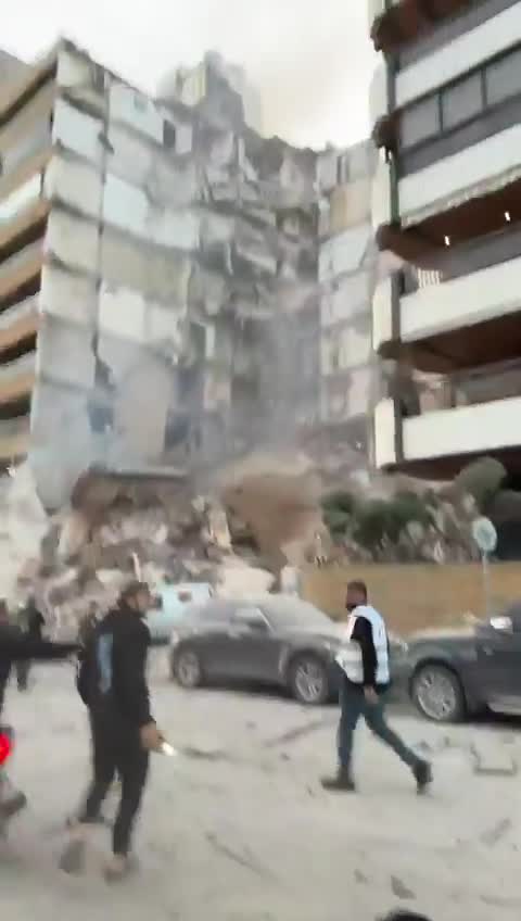Destruction as result of an airstrike at Khayat Hill - Beirut