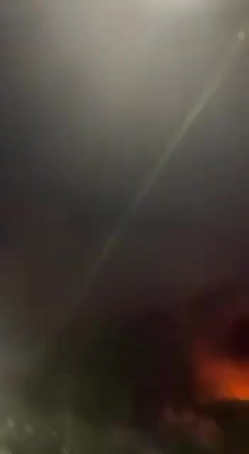 Scenes of rockets falling on the settlement of Kiryat Shmona