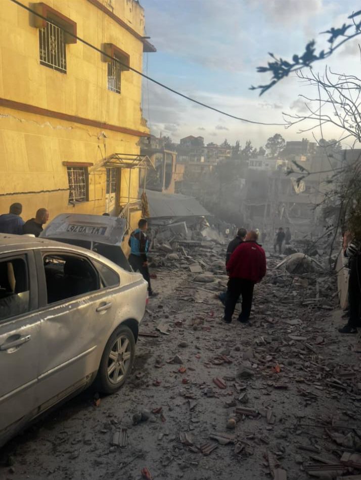Destruction after the raid that targeted Babliyeh
