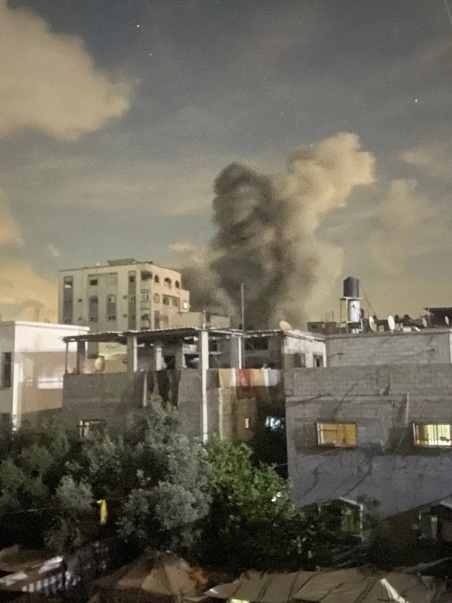 Israeli warplanes launch an airstrike on the Nuseirat refugee camp in the central Gaza Strip.