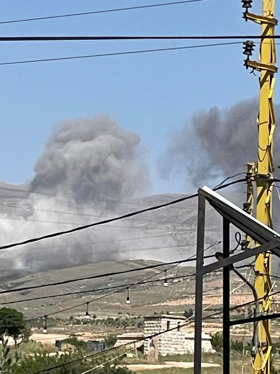 Two Israeli airstrikes targeted the Nabi Sreij area in Brital