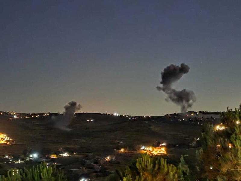 An airstrike targeted the town of Beit Yahoun in the Bint Jbeil district.