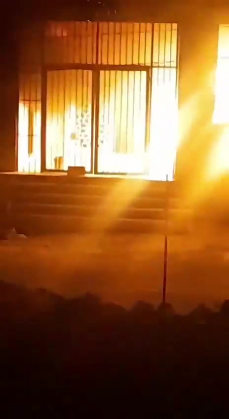 Settler militias burn down a mosque in the village of Qusra, southeast of Nablus.