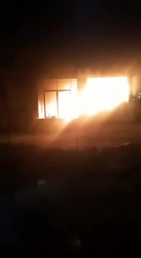 Settler militias burn down a mosque in the village of Qusra, southeast of Nablus.