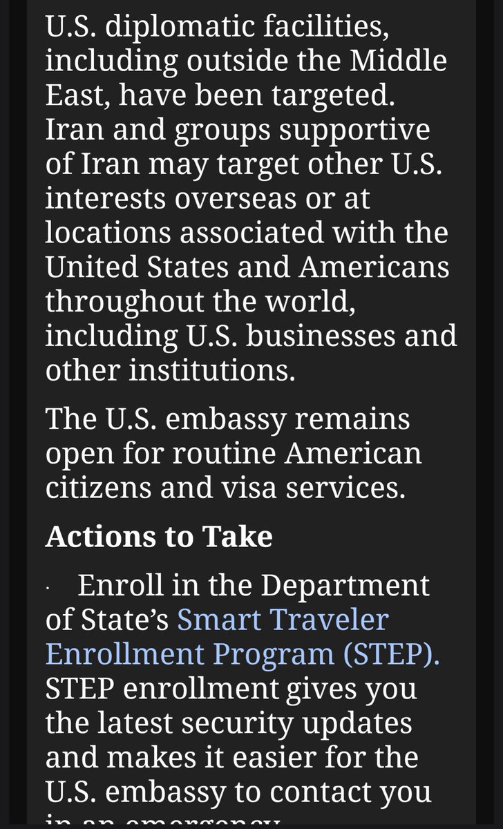 The US Embassy in Muscat has issued a STEP security alert to Americans in Oman, urging them to exercise increased caution amid ongoing tensions in the Middle East